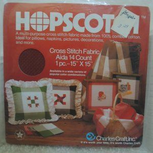 Charles Craft HOPSCOTCH Cross Stitch Fabric AIDA 14 Count  1 Pc 15" x 15" SEALED